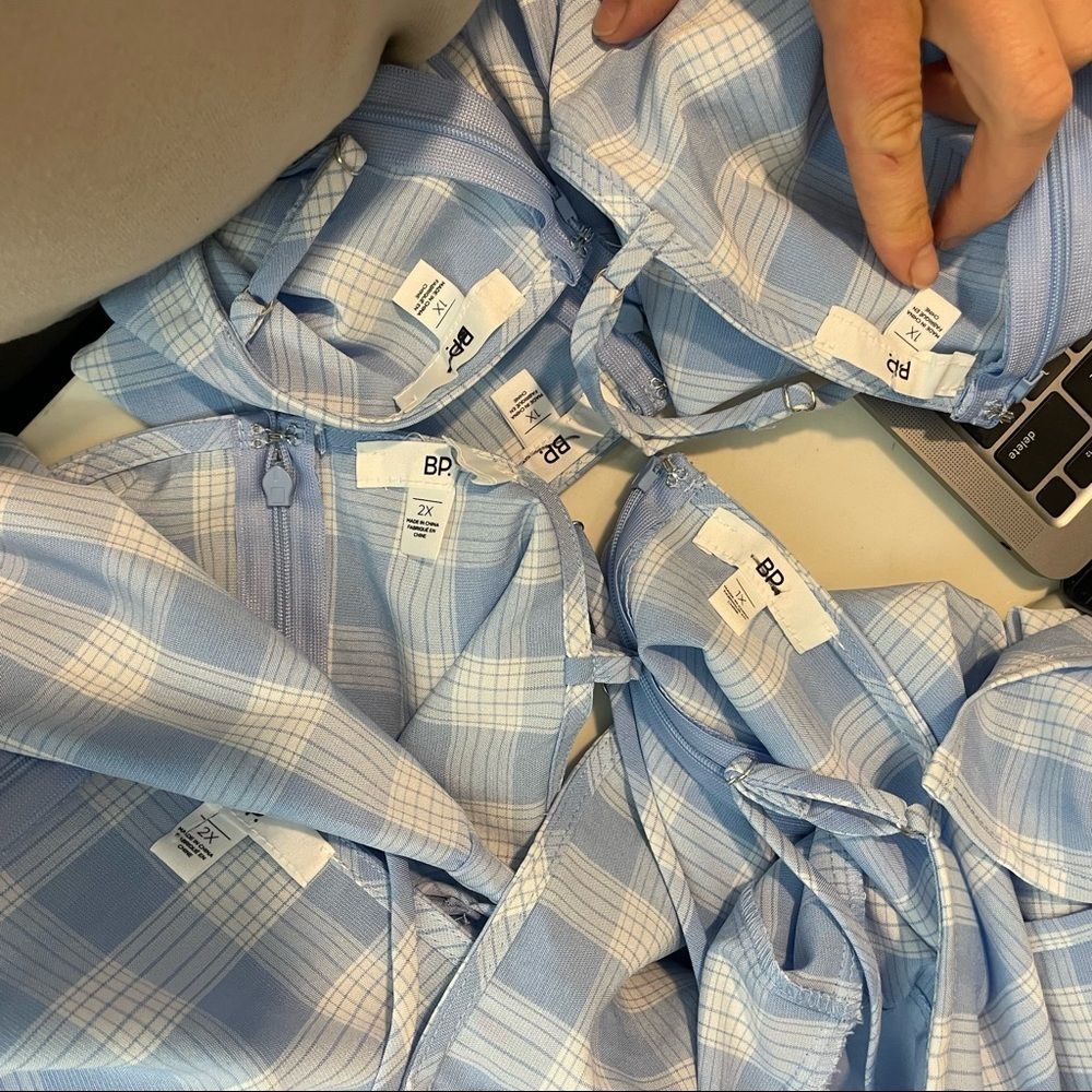 Nordstorm Bp Gingham Sheath Cami Mini Dress in Blue BabyDoll Mini Dress - Picture 9 of 10